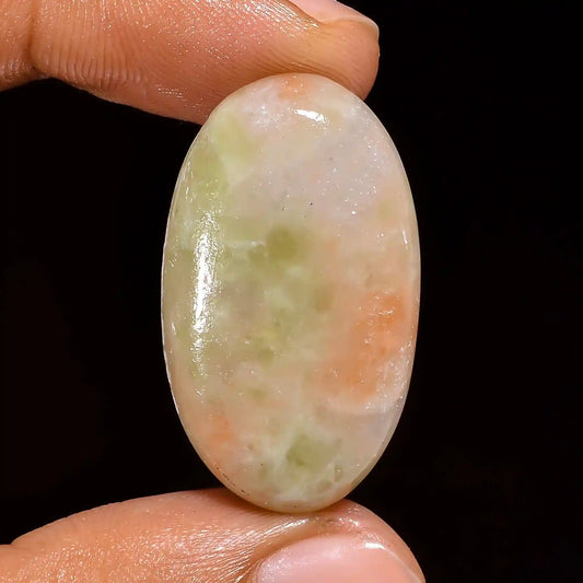 Golden Serpentine Oval Shape Cabochon Loose Gemstone Natural 29 Ct. 31X18X6 mm V-1411