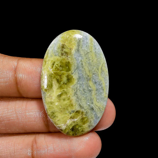 Unakite Oval Shape Cabochon Loose Gemstone Natural 48.5 Ct. 39X25X5 mm V-2348