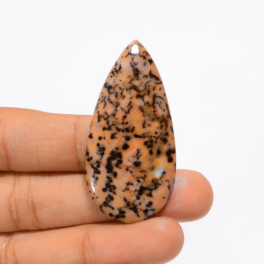 Honey Dendrite Opal Pear Shape Cabochon Loose Gemstone Natural 38 Ct. 48X23X4 mm V-2668
