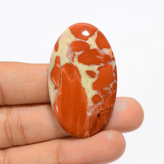 Rainbow Jasper Oval Shape Cabochon Loose Gemstone Natural 56.5 Ct. 43X26X5 mm V-2700