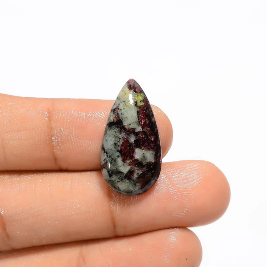 Eudialyte Pear Shape Cabochon Loose Gemstone Natural 11 Ct. 23X12X5 mm V-2716