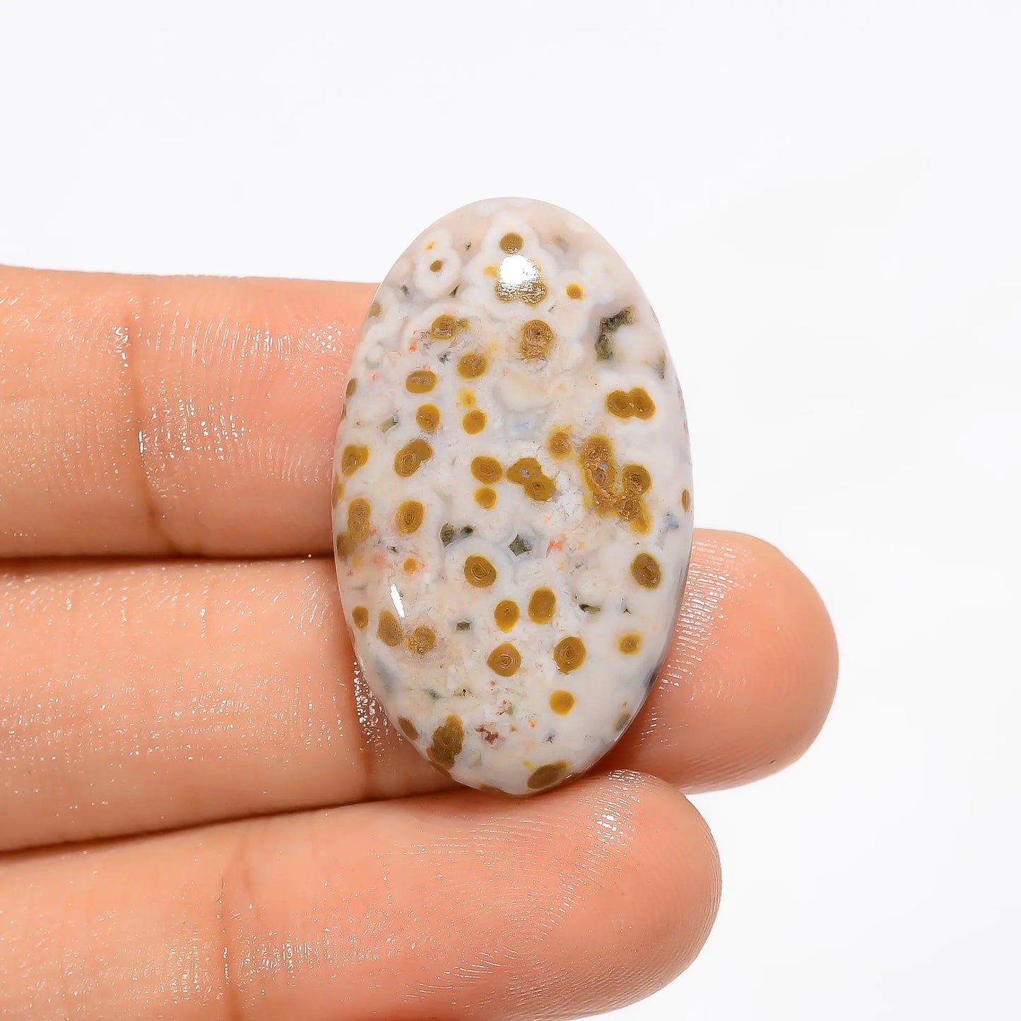 Ocean Jasper Oval Shape Cabochon Loose Gemstone Natural 29 Ct. 31X18X6 mm V-2824
