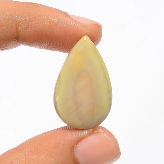 Polychrome Jasper Pear Shape Cabochon Loose Gemstone Natural 16 Ct. 26X17X5 mm V-2947