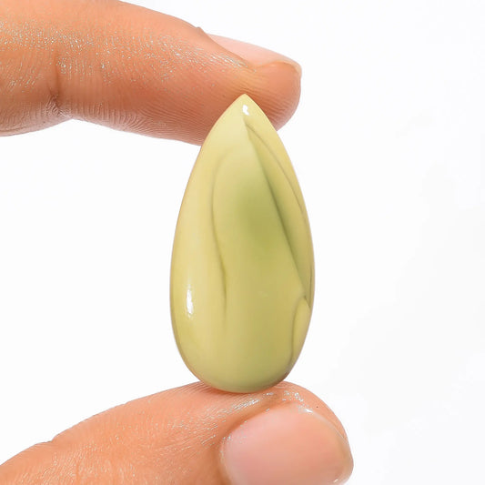 Polychrome Jasper Pear Shape Cabochon Loose Gemstone Natural 13.5 Ct. 29X14X4 mm V-2948