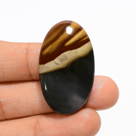 Polychrome Jasper Oval Shape Cabochon Loose Gemstone Natural 41 Ct. 36X22X6 mm V-3027