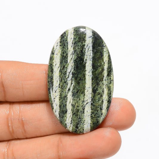Green Swiss Opal Oval Shape Cabochon Loose Gemstone Natural 55 Ct. 43X27X5 mm V-3039