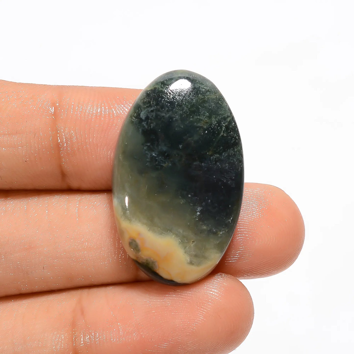 Ocean Jasper Oval Shape Cabochon Loose Gemstone Natural 26 Ct. 30X18X5 mm V-3115