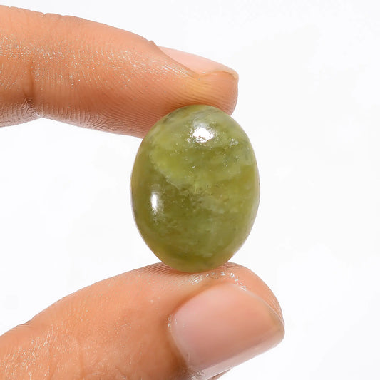 Serpentine Oval Shape Cabochon Loose Gemstone Natural 19 Ct. 19X15X5 mm V-3268