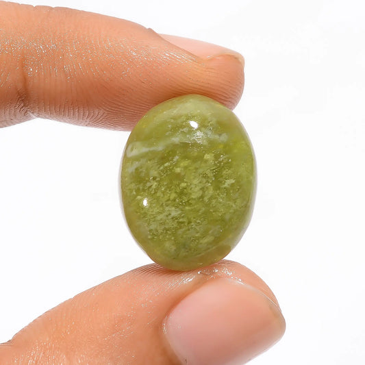 Serpentine Oval Shape Cabochon Loose Gemstone Natural 21 Ct. 19X15X6 mm V-3279