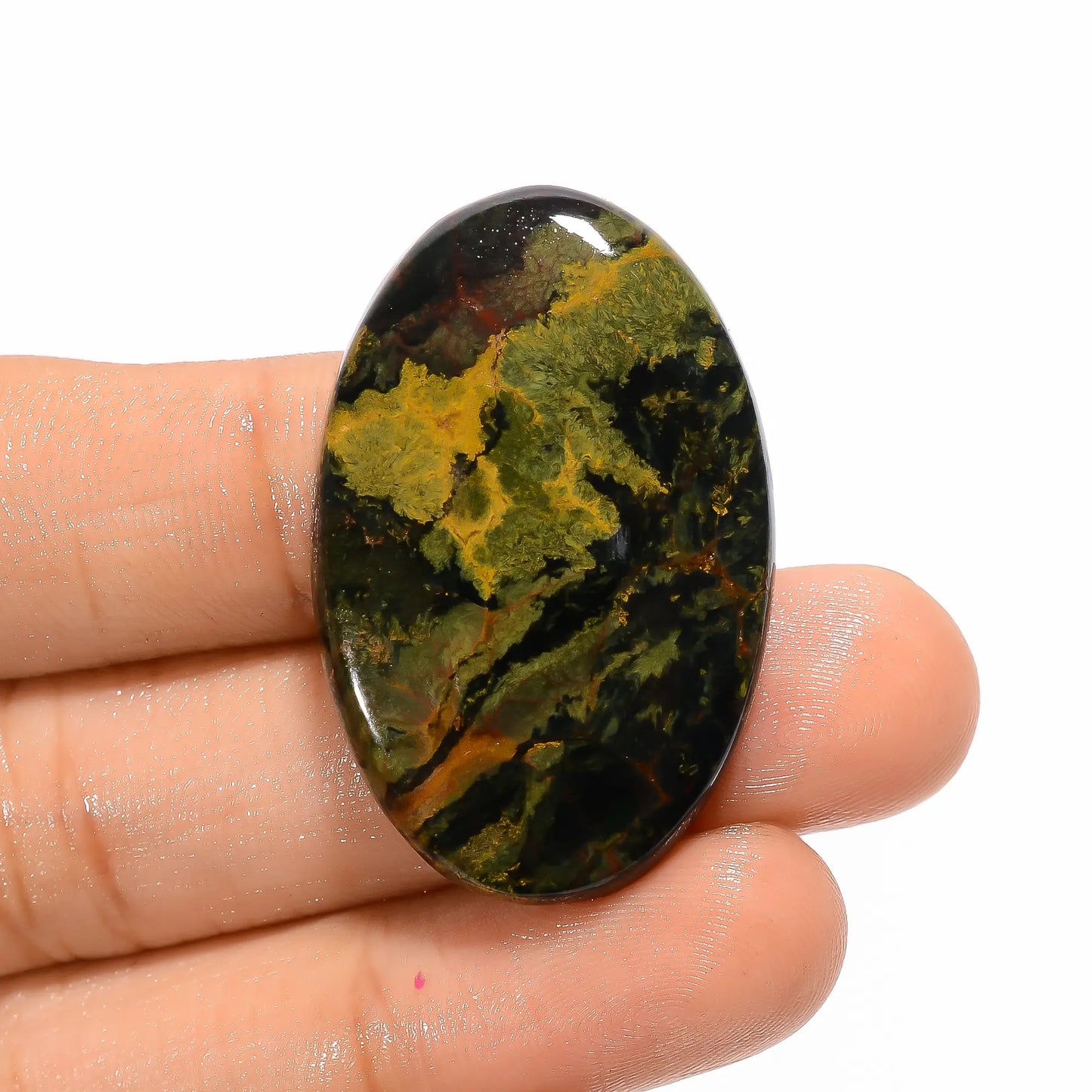 Ocean Jasper Oval Shape Cabochon Loose Gemstone Natural 40 Ct. 37X23X5 mm V-3336