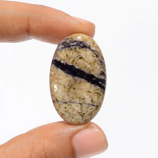 Tiffany Fluorite Oval Shape Cabochon Loose Gemstone Natural 32 Ct. 33X21X5 mm V-3342