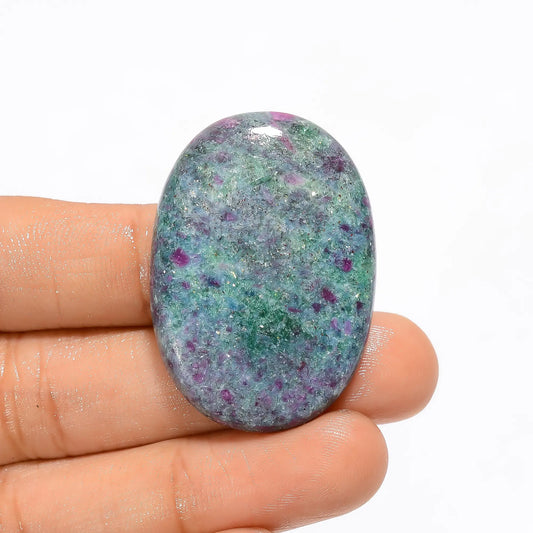 Ruby Kyanite Oval Shape Cabochon Loose Gemstone Natural 66 Ct. 39X26X5 mm V-3391