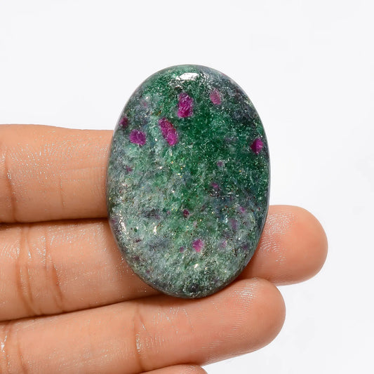 Ruby Kyanite Oval Shape Cabochon Loose Gemstone Natural 70 Ct. 39X27X5 mm V-3395
