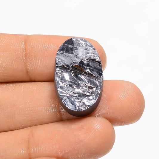 Silicon Druzy Oval Shape Cabochon Loose Gemstone Natural 20 Ct. 23X14X7 mm V-3407