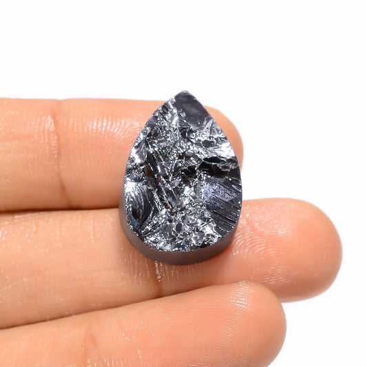 Silicon Druzy Pear Shape Cabochon Loose Gemstone Natural 18.5 Ct. 21X15X7 mm V-3409