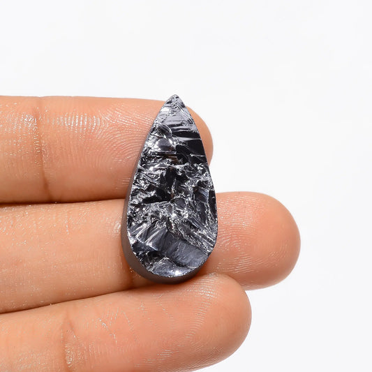 Silicon Druzy Pear Shape Cabochon Loose Gemstone Natural 14.5 Ct. 25X12X5 mm V-3410