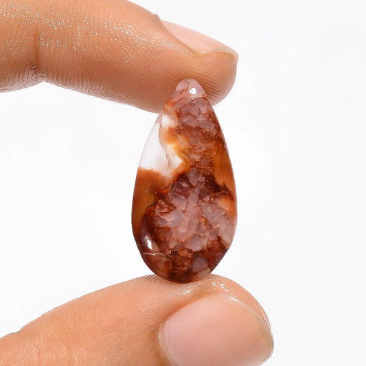 Rainbow Jasper Pear Shape Cabochon Loose Gemstone Natural 8 Ct. 24X12X3 mm V-3695