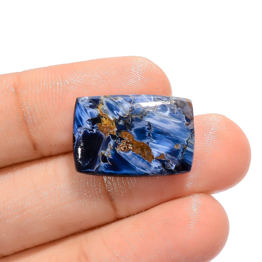 Elegant Top Grade Quality 100% Natural Pietersite Radiant Shape Cabochon Loose Gemstone For Making Jewelry 11.5 Ct. 20X13X4 mm V-3709