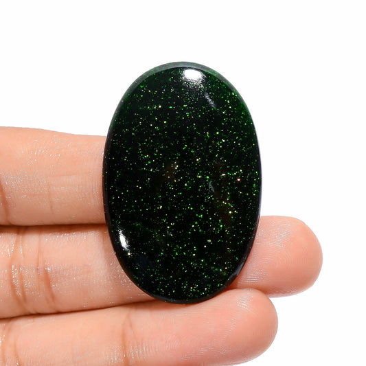 Golden Nuummite Oval Shape Cabochon Loose Gemstone Natural 65 Ct. 40X27X6 mm V-3752