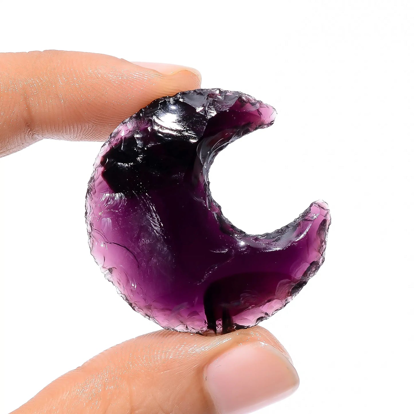 Unique Top Grade Quality Opalite Druzy Crescent Moon Shape Cabochon Loose Gemstone For Making Jewelry 41.5 Ct 34X33X8 mm V-3747