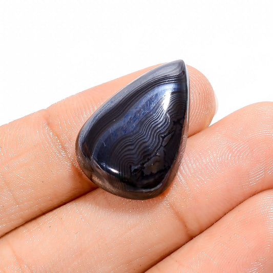 Psilomelane Pear Shape Cabochon Loose Gemstone Natural 21 Ct. 23X16X6 mm V-3779