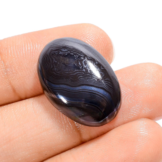 Psilomelane Oval Shape Cabochon Loose Gemstone Natural 20 Ct. 22X15X6 mm V-3782