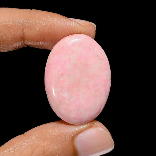 Pink Thulite Oval Shape Cabochon Loose Gemstone Natural 33 Ct. 31X22X5 mm V-3840