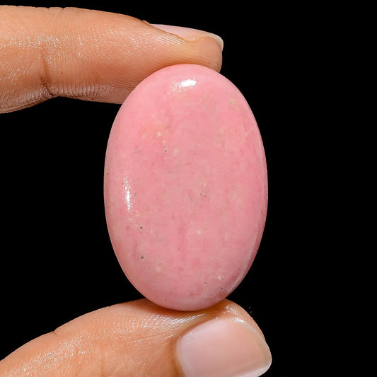 Pink Thulite Oval Shape Cabochon Loose Gemstone Natural 51 Ct. 34X23X6 mm V-3841