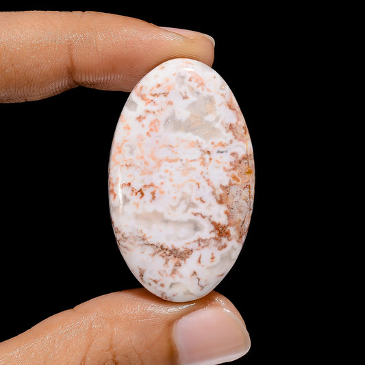 Rosita Jasper Oval Shape Cabochon Loose Gemstone Natural 57.5 Ct. 41X25X6 mm V-3902