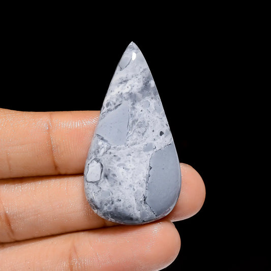 Maligano Jasper Pear Shape Cabochon Loose Gemstone Natural 44 Ct. 43X23X6 mm V-3908
