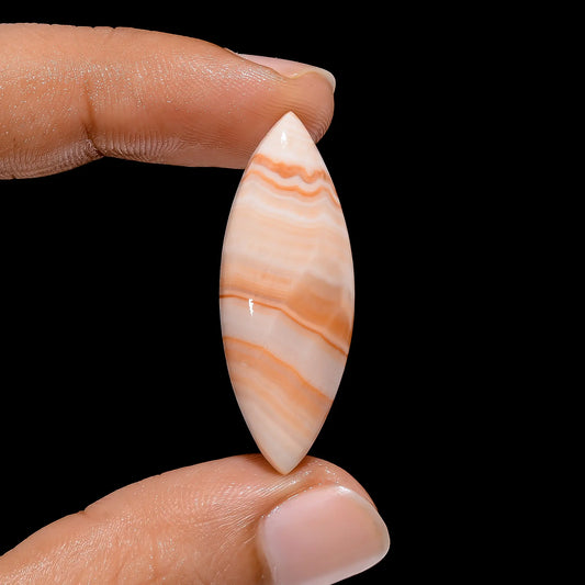 Yellow Calcite Marquise Shape Cabochon Loose Gemstone Natural 19.5 Ct. 36X13X5 mm V-4030
