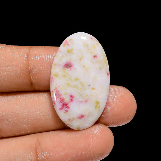 Cinnabar Oval Shape Cabochon Loose Gemstone Natural 21 Ct. 32X19X4 mm V-4042