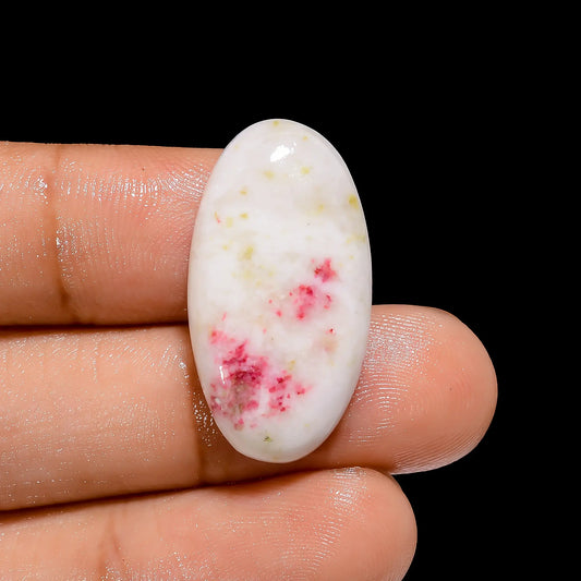 Cinnabar Oval Shape Cabochon Loose Gemstone Natural 15.5 Ct. 27X15X5 mm V-4051