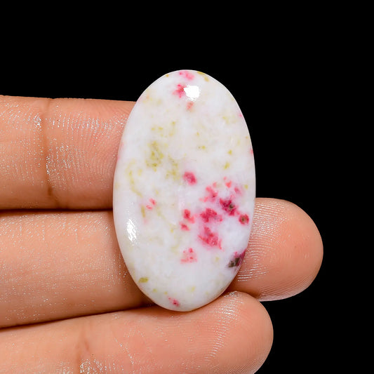 Cinnabar Oval Shape Cabochon Loose Gemstone Natural 21.5 Ct. 31X18X4 mm V-4052