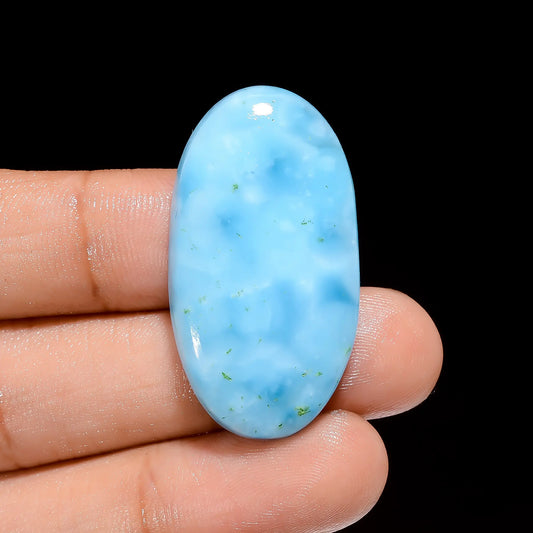 Hemimorphite Oval Shape Cabochon Loose Gemstone Natural 38 Ct. 36X19X6 mm V-4063