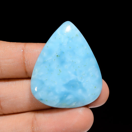 Hemimorphite Pear Shape Cabochon Loose Gemstone Natural 43 Ct. 37X30X5 mm V-4064