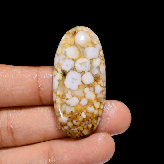 Amazing Top Grade Quality 100% Natural Cobra Jasper Agate Oval Shape Cabochon Loose Gemstone For Making Jewelry 52 Ct. 43X20X6 mm V-4073
