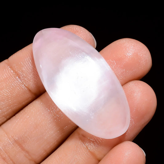 Selenite Oval Shape Cabochon Loose Gemstone Natural 36 Ct. 38X19X7 mm V-4191