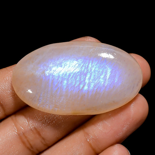 Belomorite Oval Shape Cabochon Loose Gemstone Natural 83 Ct. 45X26X8 mm V-4221