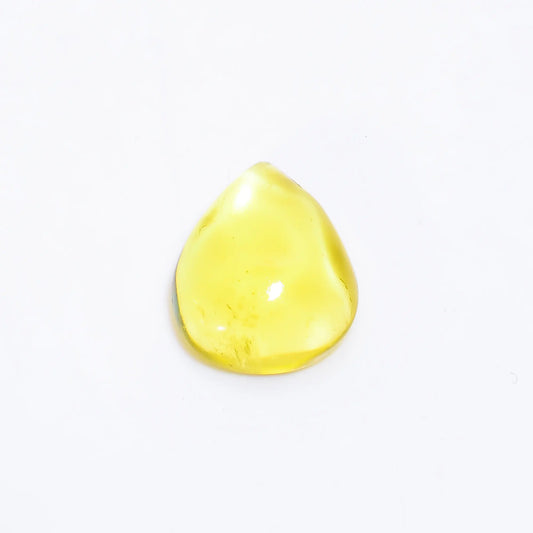 Lemon Prehnite Pear Shape Cabochon Loose Gemstone Natural 23 Ct. 22X18X8 mm V-4363