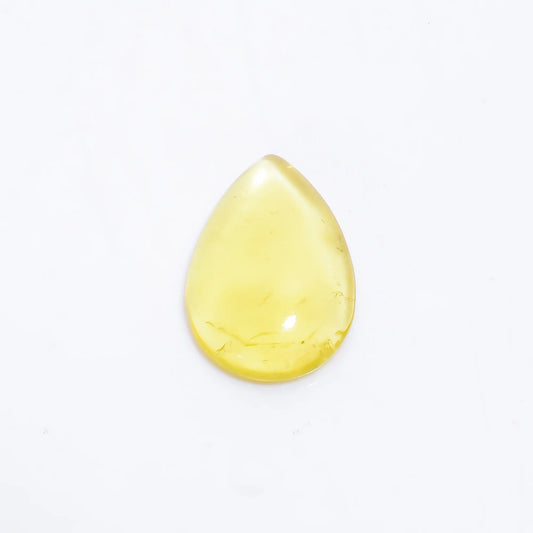 Lemon Prehnite Pear Shape Cabochon Loose Gemstone Natural 18.5 Ct. 25X17X5 mm V-4365