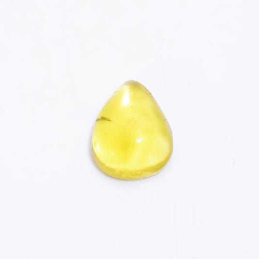 Lemon Prehnite Pear Shape Cabochon Loose Gemstone Natural 19.5 Ct. 20X15X8 mm V-4367
