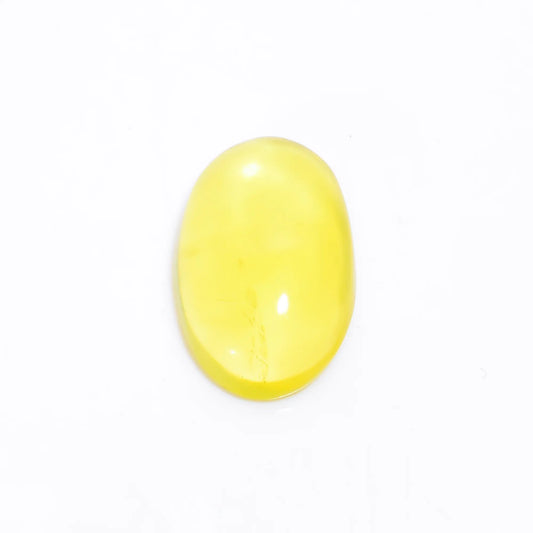 Lemon Prehnite Oval Shape Cabochon Loose Gemstone Natural 36.5 Ct. 28X18X9 mm V-4369
