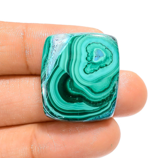 Superb Top Grade Quality 100% Natural Chrysocolla Malachite Radiant Shape Cabochon Loose Gemstone For Making Jewelry 49.5 Ct 25X22X7 mm V4393