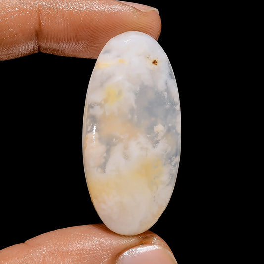 Feather Agate Oval Shape Cabochon Loose Gemstone Natural 32.5 Ct. 38X18X5 mm V-4813