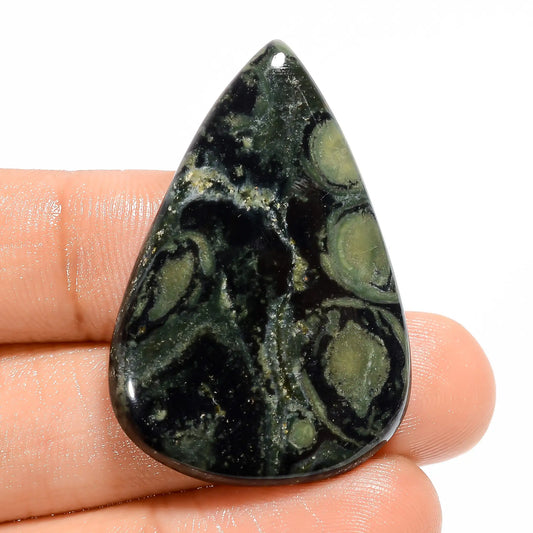 Star Galaxy Jasper Pear Shape Cabochon Loose Gemstone Natural 37.5 Ct. 38X25X5 mm V-5022