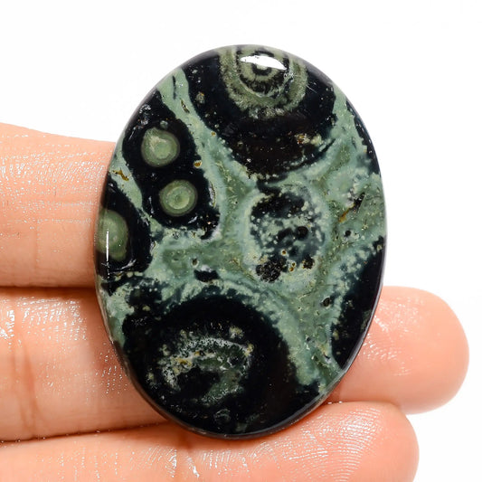 Star Galaxy Jasper Oval Shape Cabochon Loose Gemstone Natural 55.5 Ct. 39X29X5 mm V-5026
