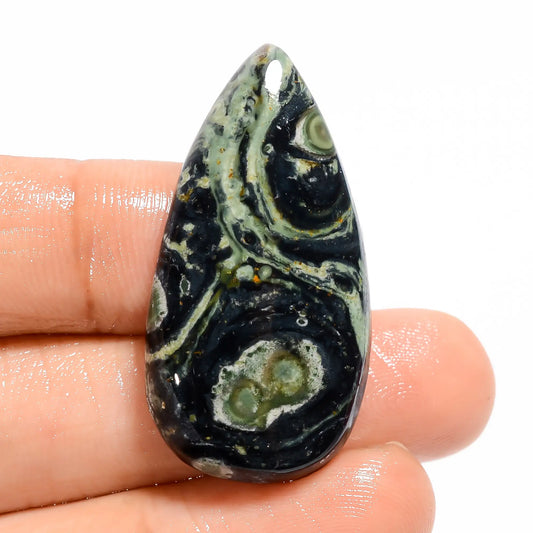 Star Galaxy Jasper Pear Shape Cabochon Loose Gemstone Natural 41.5 Ct. 36X19X7 mm V-5027