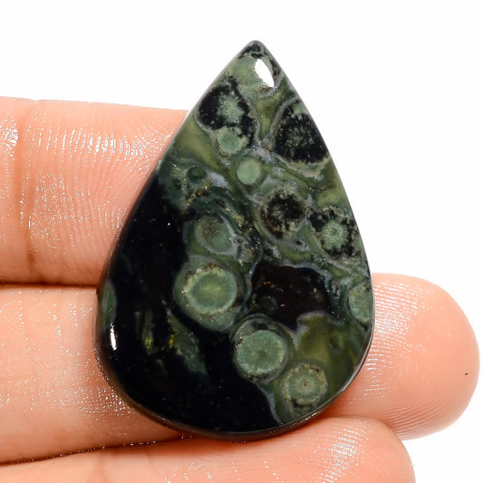 Star Galaxy Jasper Pear Shape Cabochon Loose Gemstone Natural 27.5 Ct. 31X21X5 mm V-5029
