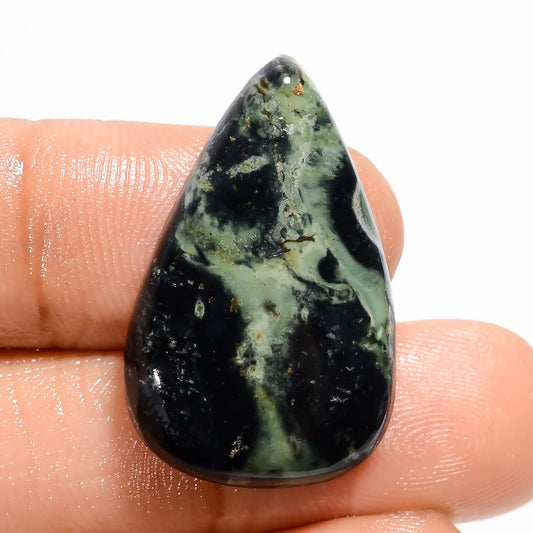 Star Galaxy Jasper Pear Shape Cabochon Loose Gemstone Natural 22.5 Ct. 27X17X5 mm V-5034